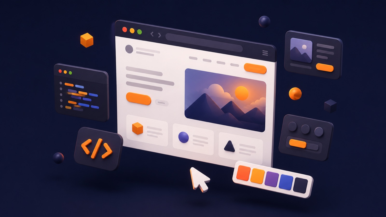Web design — a clean website layout